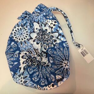 Vera Bradley Blue Drawstring Star Medallion Ditty Bag